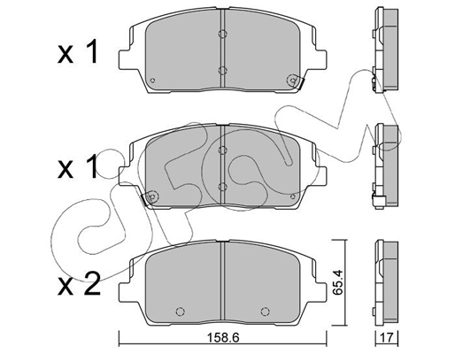Комплект тормозных колодок, дисковый тормоз   822-1244-0   CIFAM