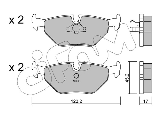 Комплект тормозных колодок, дисковый тормоз   822-125-0   CIFAM