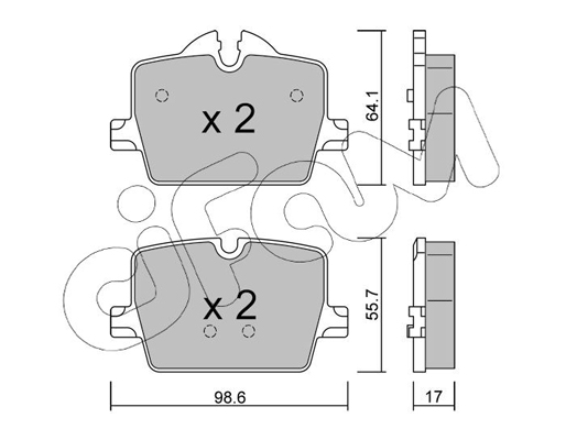 Комплект тормозных колодок, дисковый тормоз   822-1265-0   CIFAM