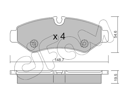 Комплект тормозных колодок, дисковый тормоз   822-1275-0   CIFAM