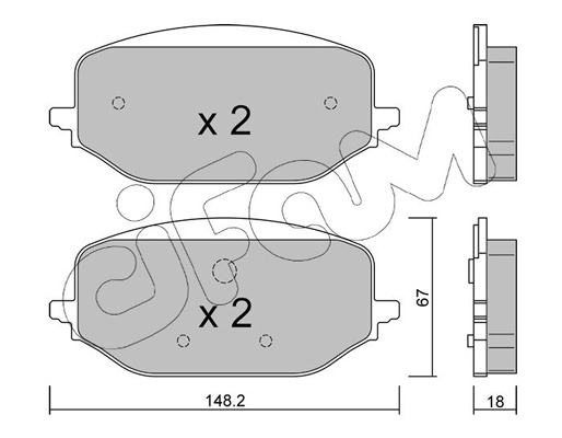 Комплект тормозных колодок, дисковый тормоз   822-1351-0   CIFAM