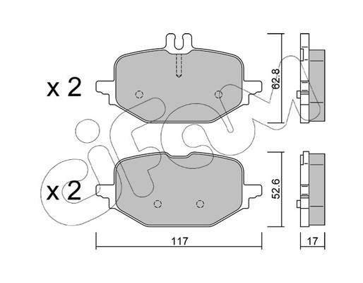 Комплект тормозных колодок, дисковый тормоз   822-1359-1   CIFAM