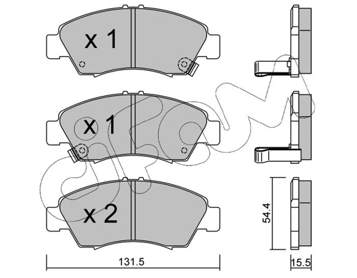 Комплект тормозных колодок, дисковый тормоз   822-138-0   CIFAM