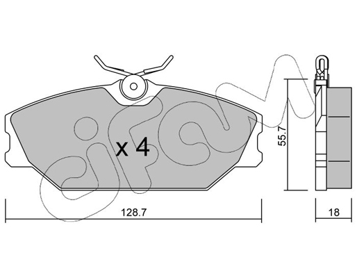 Комплект тормозных колодок, дисковый тормоз   822-142-2   CIFAM
