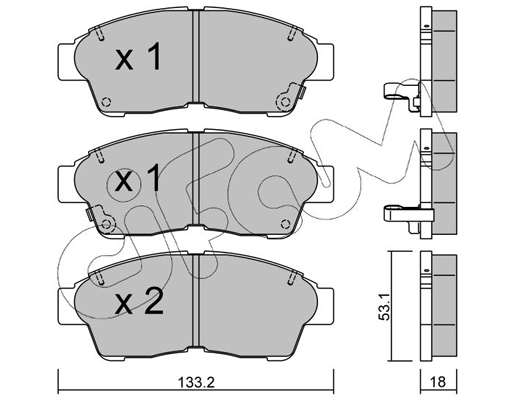 Комплект тормозных колодок, дисковый тормоз   822-149-0   CIFAM