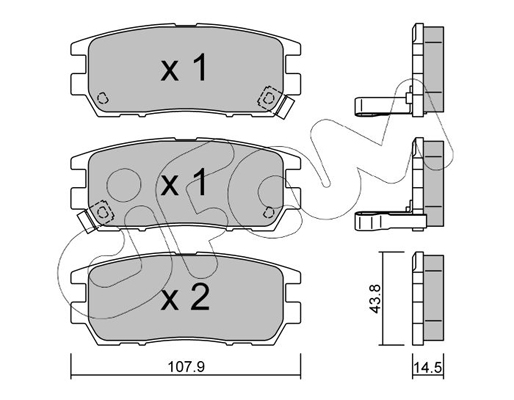 Комплект тормозных колодок, дисковый тормоз   822-151-0   CIFAM