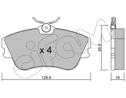 Комплект тормозных колодок, дисковый тормоз   822-164-0   CIFAM