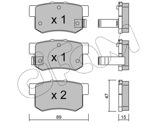 Комплект тормозных колодок, дисковый тормоз   822-173-0   CIFAM