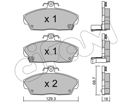 Комплект тормозных колодок, дисковый тормоз   822-174-0   CIFAM