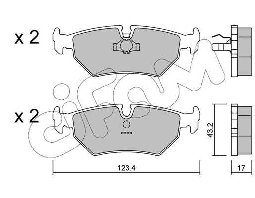 Комплект тормозных колодок, дисковый тормоз   822-178-0   CIFAM