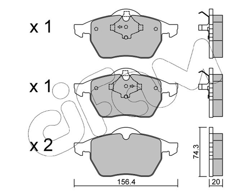Комплект тормозных колодок, дисковый тормоз   822-181-1   CIFAM