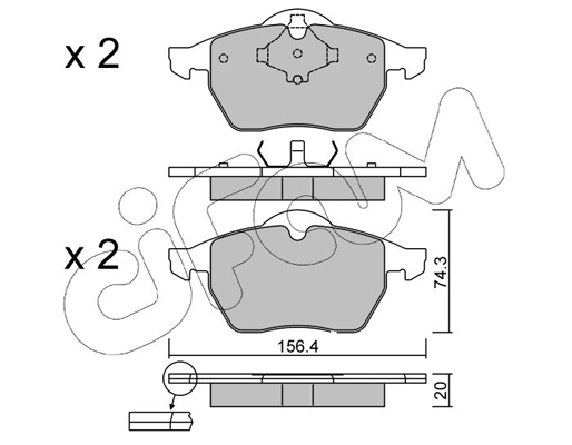 Комплект тормозных колодок, дисковый тормоз   822-181-2   CIFAM