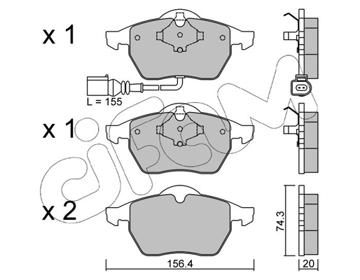 Комплект тормозных колодок, дисковый тормоз   822-181-4   CIFAM
