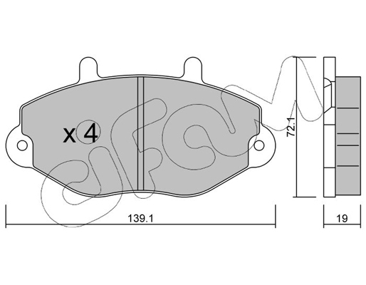 Комплект тормозных колодок, дисковый тормоз   822-195-0   CIFAM