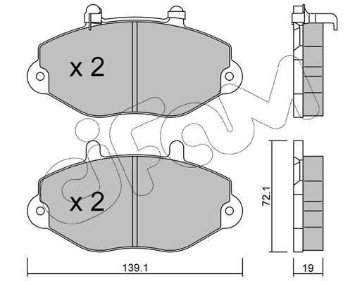 Комплект тормозных колодок, дисковый тормоз   822-195-1   CIFAM