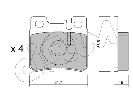 Комплект тормозных колодок, дисковый тормоз   822-203-0   CIFAM