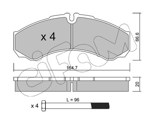 Комплект тормозных колодок, дисковый тормоз   822-212-0   CIFAM