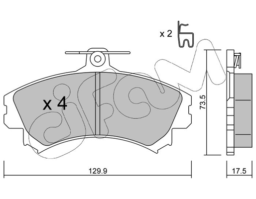 Комплект тормозных колодок, дисковый тормоз   822-216-1   CIFAM