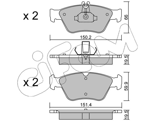 Комплект тормозных колодок, дисковый тормоз   822-219-0   CIFAM