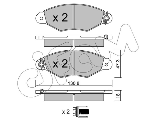 Комплект тормозных колодок, дисковый тормоз   822-253-0   CIFAM