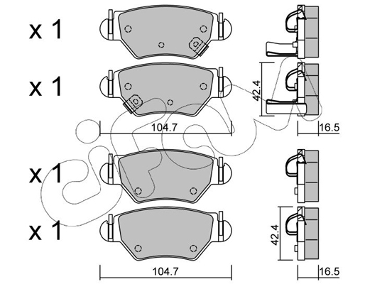 Комплект тормозных колодок, дисковый тормоз   822-259-0   CIFAM