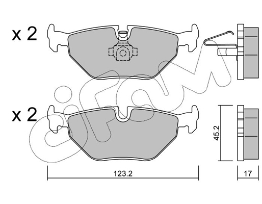 Комплект тормозных колодок, дисковый тормоз   822-261-0   CIFAM