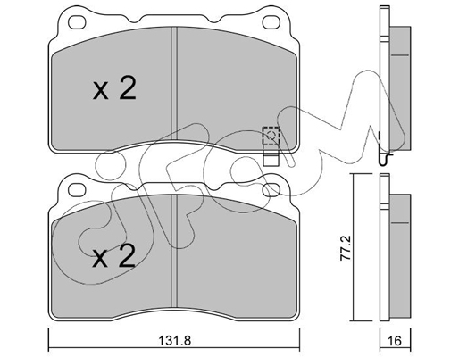 Комплект тормозных колодок, дисковый тормоз   822-288-5   CIFAM