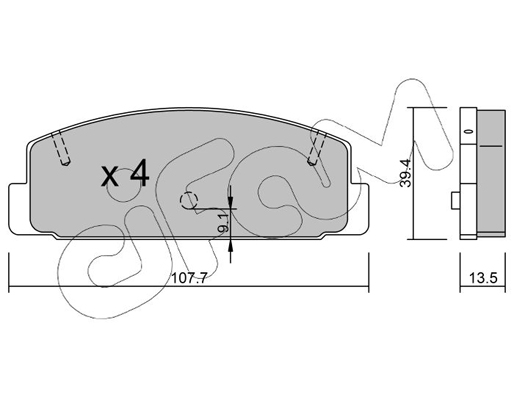 Комплект тормозных колодок, дисковый тормоз   822-302-1   CIFAM