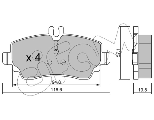 Комплект тормозных колодок, дисковый тормоз   822-310-1   CIFAM