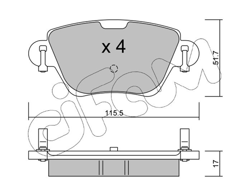 Комплект тормозных колодок, дисковый тормоз   822-319-0   CIFAM