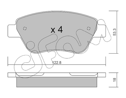 Комплект тормозных колодок, дисковый тормоз   822-321-1   CIFAM
