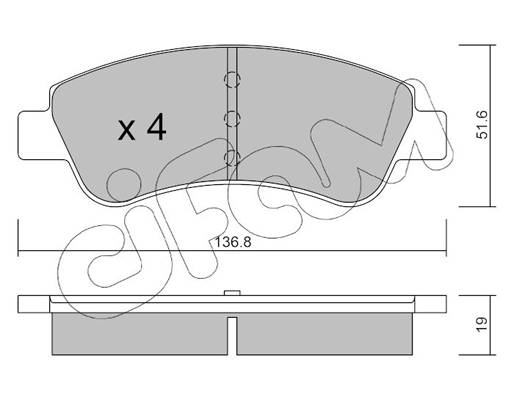 Комплект тормозных колодок, дисковый тормоз   822-327-0   CIFAM