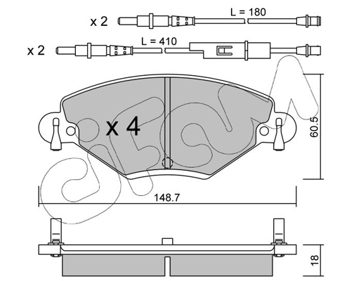 Комплект тормозных колодок, дисковый тормоз   822-331-0   CIFAM