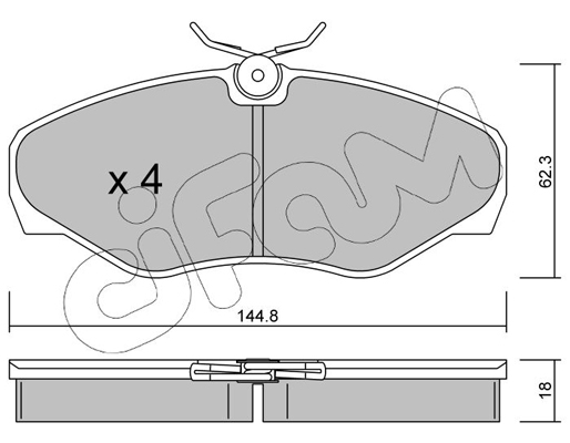 Комплект тормозных колодок, дисковый тормоз   822-338-2   CIFAM