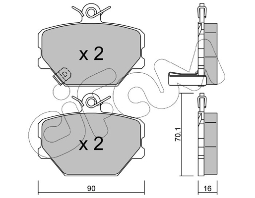 Комплект тормозных колодок, дисковый тормоз   822-341-0   CIFAM