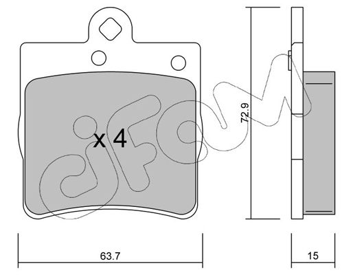 Комплект тормозных колодок, дисковый тормоз   822-343-0   CIFAM