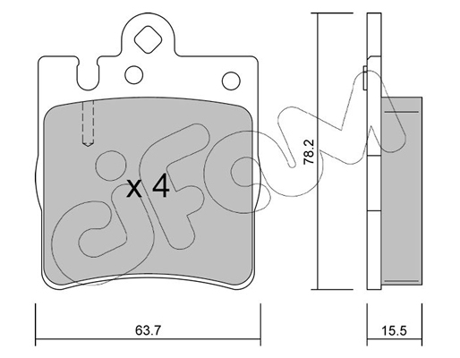 Комплект тормозных колодок, дисковый тормоз   822-344-0   CIFAM