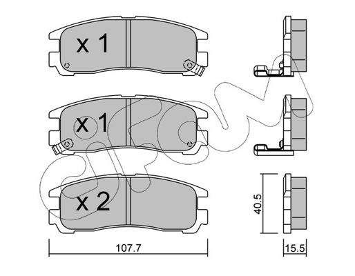 Комплект тормозных колодок, дисковый тормоз   822-398-0   CIFAM