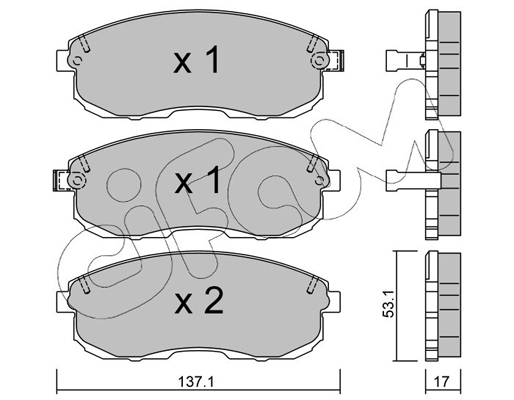 Комплект тормозных колодок, дисковый тормоз   822-404-0   CIFAM