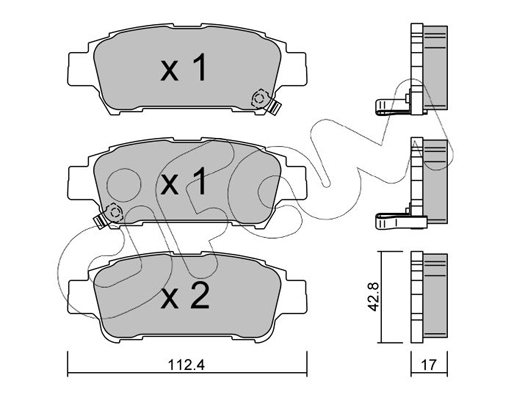 Комплект тормозных колодок, дисковый тормоз   822-428-0   CIFAM
