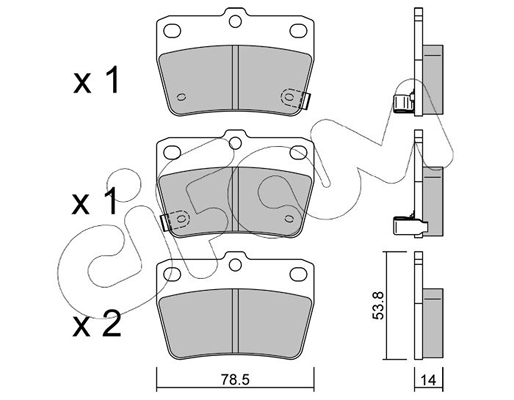 Комплект тормозных колодок, дисковый тормоз   822-431-0   CIFAM