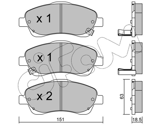 Комплект тормозных колодок, дисковый тормоз   822-450-0   CIFAM