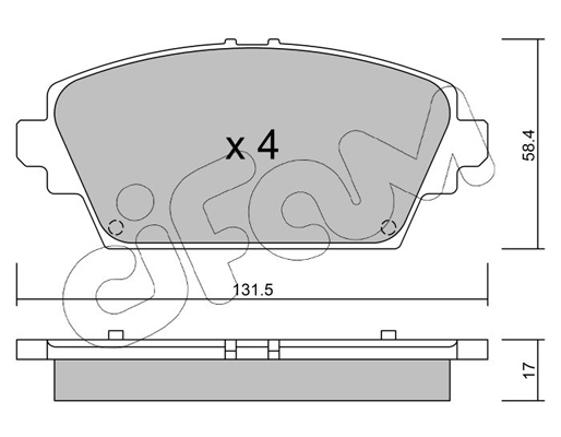 Комплект тормозных колодок, дисковый тормоз   822-464-0   CIFAM