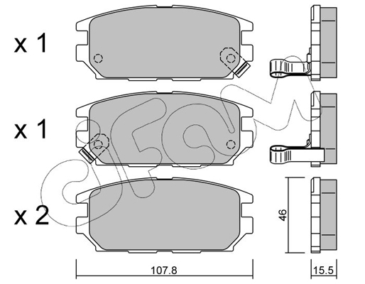Комплект тормозных колодок, дисковый тормоз   822-483-0   CIFAM