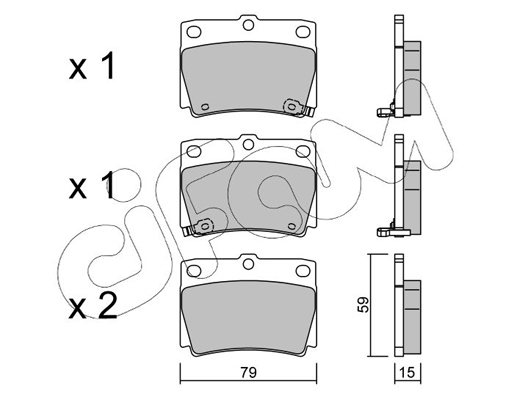 Комплект тормозных колодок, дисковый тормоз   822-484-0   CIFAM