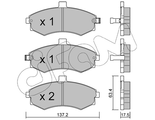 Комплект тормозных колодок, дисковый тормоз   822-504-0   CIFAM