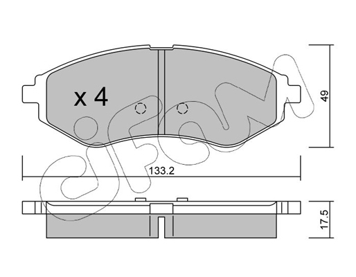 Комплект тормозных колодок, дисковый тормоз   822-508-0   CIFAM