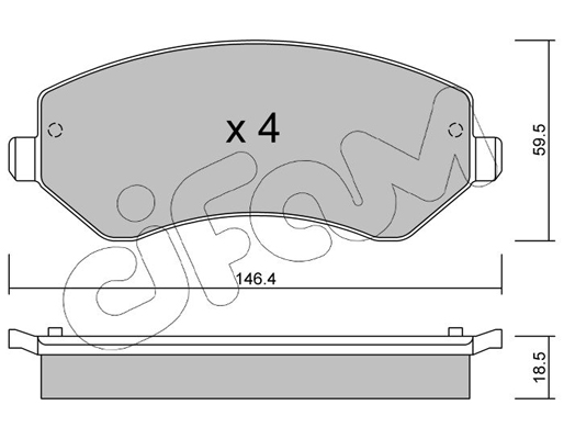 Комплект тормозных колодок, дисковый тормоз   822-524-0   CIFAM