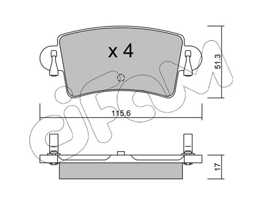Комплект тормозных колодок, дисковый тормоз   822-546-0   CIFAM