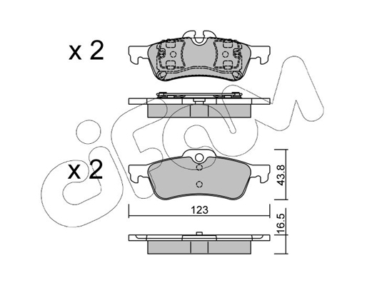 Комплект тормозных колодок, дисковый тормоз   822-556-0   CIFAM